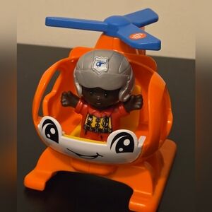 Little People Orange Helicopter Toy with Pilot Figure
